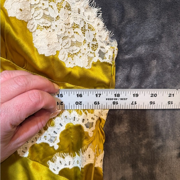 NWT DÔEN Odelina Dress Oakmoss Silk Satin Lace Trim Maxi Slip Dress XL - Picture 6 of 10